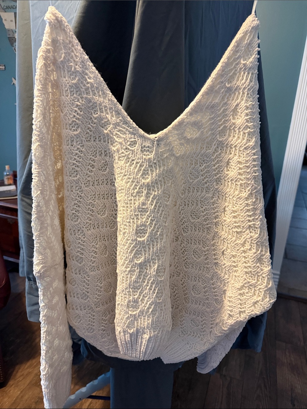 FAVLUX Cream Off-the-Shoulder Cable Knit Sweater Women’s